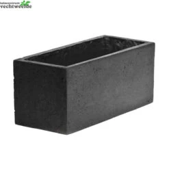 Balkonbak Clay Fibre L40 B17.2 H17.2 CM Zwart