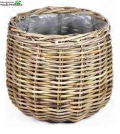 Mand Rond D38h33cm Grijs