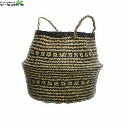 Mand Zeegras Motief D40h42cm Ntrl