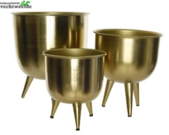 Decoris Planter Ijzer D26h31cm Goud