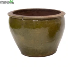 Planter Lily Glazuur D40h30 Groen