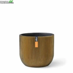 Pot Bol Groove 24h21cm Zwart/goud