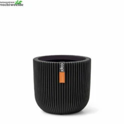 Pot Bol Groove D17h15cm Zwart