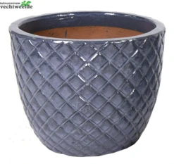 Pot Egg Ananas D38h30cm Grijs M