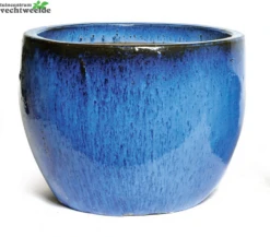 Pot Egg D41h33cm Blauw
