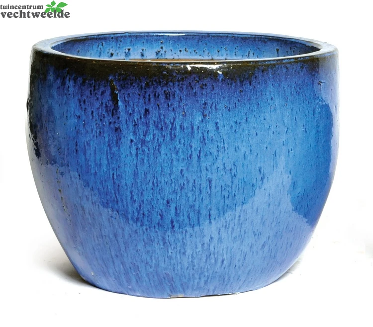 Pot Egg D41h33cm Blauw