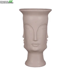 Pot Gezicht D19.5h35cm Grijs