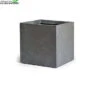 Pot Kubus Clay Fibre B28h28 Cm Authentiek Grijs