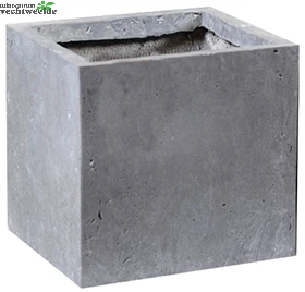 Pot Kubus Clay Fibre B34 - H30 Cm Authentiek Grijs - Image 3