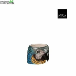 Pot Papegaai L13b18h12cm Blauw A2
