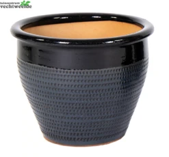 Pot Planter Relief D30 - H24.5cm Grijs