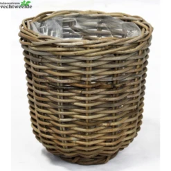 Pot Rotan Grijs D29h30cm