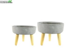 Schaal Ruth D27h20cm Lichtgrijs