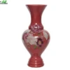 Decoris Vaas Porselein L12b12h25cm Bordeaux